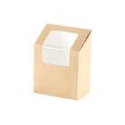 Wrapbox 130x90x50mm med Vindue Karton med PLA Brun product photo
