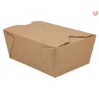 Takeaway box Verive 140/160x195/220x90 mm 2700 ml kraft biocoating Brown product photo
