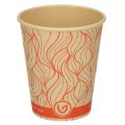 Coffee cup Verive brown w/orange print bamboo/biocoating 25cl 8oz &Oslash;80mm product photo