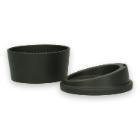 Plastic lid and cuff Verive for reusable coffee cup &Oslash;85mm black product photo