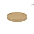 Lid Verive Round &Oslash;18.5xH1.5cm Cardboard/PLA FSC Brown biodegradable product photo