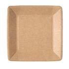 Paper plate Verive L18xW18cm Cardboard Collar uncoated Brown product photo
