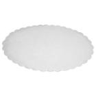 Dish paper 19x29 cm oval embossed white product photo