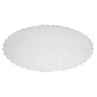 Dish paper 24x36 cm oval embossed white product photo