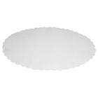Dish paper 26x39 cm oval embossed white product photo