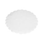Coaster 9 cm 1-layer Embossed White product photo