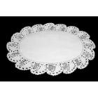 Kagepapir 27x36 cm oval udstanset hvid product photo