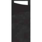 Sachetto 8.5x20 cm Black with white Napkin product photo
