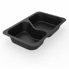 Bakke 2-rum 1/4 GN 630/500 ml 265x162x43 mm PP Sort product photo