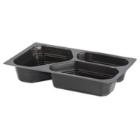 Bakke 3-rum 1/4 GN 210/380/500 ml 265x162x45 mm PP Sort product photo