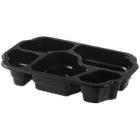 Tray 5-compartment 1/4 GN 265x162x45 mm PP Black product photo