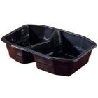 Tray 2-compartment 540/400 ml 215x148x50 mm HMR PP Black product photo