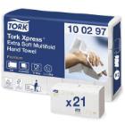 Towel sheet Tork Premium H2 W-Fold 2-layer L34xW21.2xD8.5cm New fiber FSC White product photo