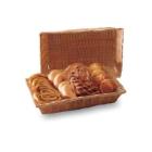 Bread basket 41x28x8 cm Plastic wicker Light brown product photo