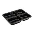 Tray 4-compartment 2227-4C 205/225/270/370 ml 227x178x43 mm CPET Black product photo