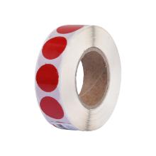 Textile sticker red round product photo