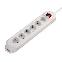 Trailing socket 6 white switch Europe product photo