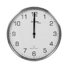 Wall clock stainless steel frame 33x4.8cm silver product photo