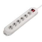 Trailing socket 6 white switch Europe product photo