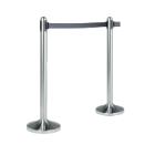 Barrier post chrome extending web black product photo