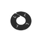 Rail divider round black L product photo