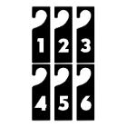 Fittingroom Cards Set With Hook Numbers 1 to 6 product photo